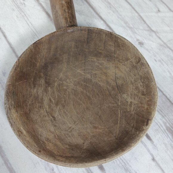 Batik Bone Inlay Hand Carved Wooden Serving/Salad Spoon Kenya Africa 12.5" - Picture 5 of 8